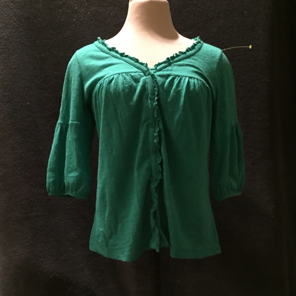 Loft Petite Green Cardigan Size Small
